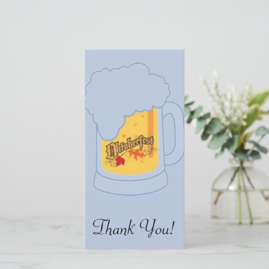 オクトーバーフェストのビールのジョッキ サンキューカード (スタンド正面)