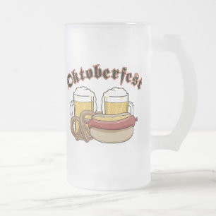 オクトーバーフェストのビールのジョッキ フロストグラスビールジョッキ