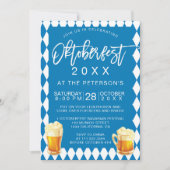 オクトーバーフェストのフェスティバルのパーティーのタイポグラフィのバイエルン人 招待状 (正面)