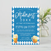 オクトーバーフェストのフェスティバルのパーティーのタイポグラフィのバイエルン人 招待状 (スタンド正面)