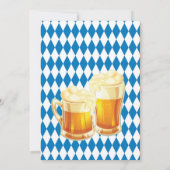 オクトーバーフェストのフェスティバルのパーティーのタイポグラフィのバイエルン人 招待状 (裏面)