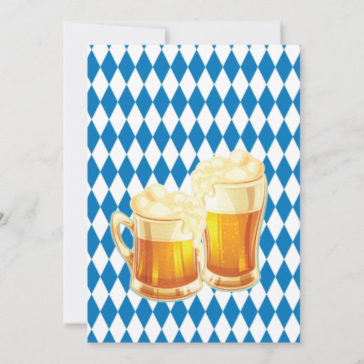 オクトーバーフェストのフェスティバルのパーティーのタイポグラフィのバイエルン人 招待状 (裏面)