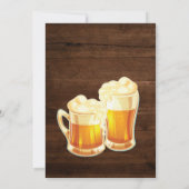 オクトーバーフェストのフェスティバルのパーティーのタイポグラフィの素朴な木 招待状 (裏面)