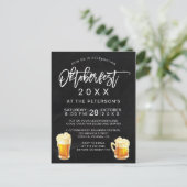 オクトーバーフェストのフェスティバルのパーティーのタイポグラフィの黒板 シーズンポストカード (スタンド正面)