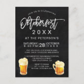 オクトーバーフェストのフェスティバルのパーティーのタイポグラフィの黒板 シーズンポストカード (正面)