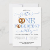 オクトーバーフェストのプレッツェル誕生日パーティー 招待状 (正面)