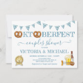 オクトーバーフェストのプレッツェル カップルシャワーの招待状 招待状 (正面)