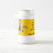 オクトーバーフェストのミュンヘンドイツビールステインのマグ ビールジョッキ (正面左)