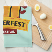 オクトーバーフェストの台所タオル キッチンタオル (四つ折り)