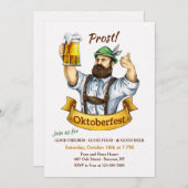 オクトーバーフェストの応援の招待状 招待状 (正面/裏面)