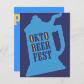 オクトーバーフェストの招待状-ビール味見のパーティー 招待状 (正面/裏面)