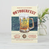 オクトーバーフェストの招待状-ヴィンテージ素朴なv.1 招待状 (スタンド正面)