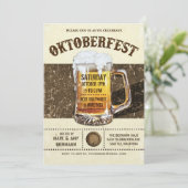 オクトーバーフェストの招待状-ヴィンテージ素朴なv.2 招待状 (スタンド正面)