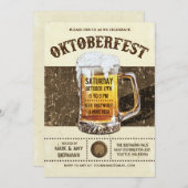 オクトーバーフェストの招待状-ヴィンテージ素朴なv.2 招待状 (正面/裏面)