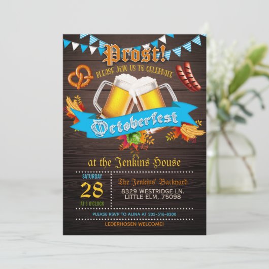オクトーバーフェストの招待状 招待状 (スタンド正面)
