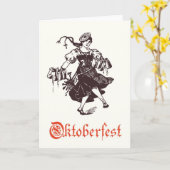 オクトーバーフェストの挨拶状 カード (黄色い花)