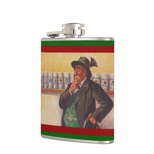 オクトーバーフェストの旧式なドイツのバイエルンのジレンマのフラスコ フラスク (左)