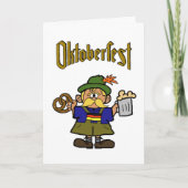 オクトーバーフェストの漫画のドイツの人の挨拶状 カード (正面)
