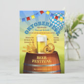 オクトーバーフェストの熱気の気球の招待状 招待状 (スタンド正面)