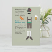 オクトーバーフェストの衣服のパーティの招待状 招待状 (スタンド正面)