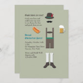 オクトーバーフェストの衣服のパーティの招待状 招待状 (正面/裏面)