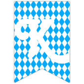 オクトーバーフェストの青いホワイトダイヤモンドパターンを追加 バンティングフラッグ (第2の旗)