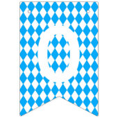 オクトーバーフェストの青いホワイトダイヤモンドパターンを追加 バンティングフラッグ (第1の旗)