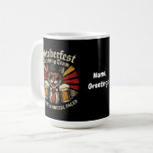 オクトーバーフェストの飲みチームがシュニッツェルに直面する コーヒーマグカップ (正面左)