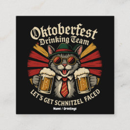 オクトーバーフェストの飲みチームがシュニッツェルに直面する スクエア名刺