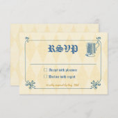 オクトーバーフェストまたはビールパーティーRSVPカード 出欠カード (正面/裏面)