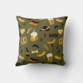 オクトーバーフェストアイラブBeer Pattern クッション (裏面)