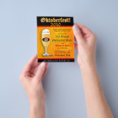 オクトーバーフェストイベント招待状フライヤー チラシ (手)