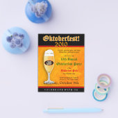 オクトーバーフェストイベント招待状フライヤー チラシ (シングル)