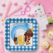 オクトーバーフェストウィーナー犬 ペーパープレート (パーティー)