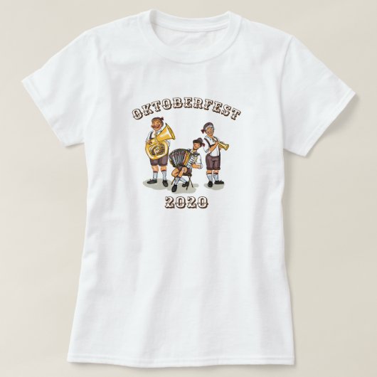 オクトーバーフェストウンパバンドTシャツ Tシャツ (デザイン正面)