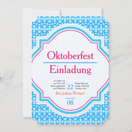 オクトーバーフェストエインラドン 招待状 (裏面)