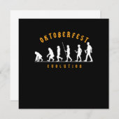 オクトーバーフェストエボリューションビールフェスティバルプレッツェル荷車を引く 招待状 (正面/裏面)