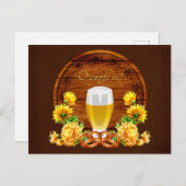 オクトーバーフェストエレガントビール、Keg、菊 ポストカード (正面/裏面)