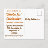 オクトーバーフェストオクトバーフェストパーティの招待状 ポストカード (裏面)