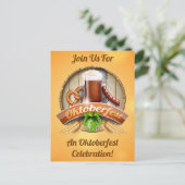 オクトーバーフェストオクトバーフェストパーティの招待状 ポストカード (スタンド正面)