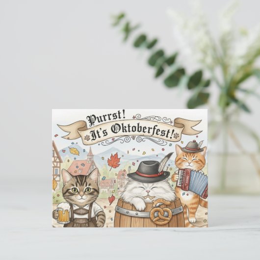 オクトーバーフェストオクトーバーフェストトースト葉書 ポストカード (スタンド正面)