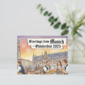 オクトーバーフェストオクトーバーフェストトースト葉書 ポストカード (スタンド正面)