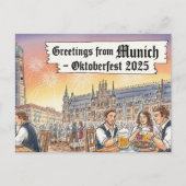 オクトーバーフェストオクトーバーフェストトースト葉書 ポストカード (正面)