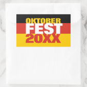 オクトーバーフェストオクトーバーフェストドイツ国旗のシール 長方形シール (バッグ)