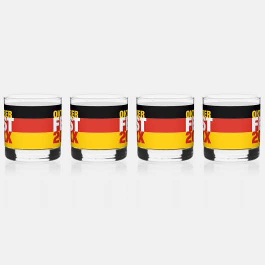 オクトーバーフェストオクトーバーフェストドイツ国旗 ウイスキーグラス (右)