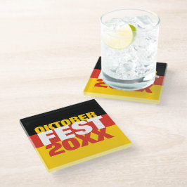 オクトーバーフェストオクトーバーフェストドイツ国旗 ガラスコースター