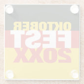 オクトーバーフェストオクトーバーフェストドイツ国旗 ガラスコースター (裏面)