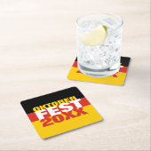 オクトーバーフェストオクトーバーフェストドイツ国旗 スクエアペーパーコースター (インサイチュ)