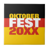 オクトーバーフェストオクトーバーフェストドイツ国旗 タイル (正面)
