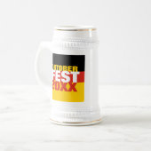 オクトーバーフェストオクトーバーフェストドイツ国旗 ビールジョッキ (正面左)